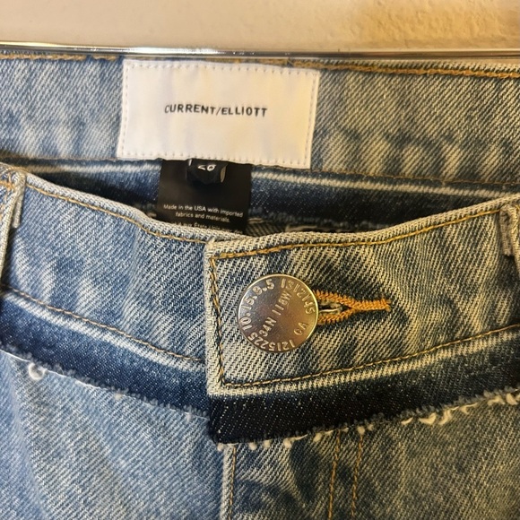 Women’s Jeans Size 28 Current/Elliott Blue High Rise Ankle Crop Two-Toned Rugged - Picture 7 of 15